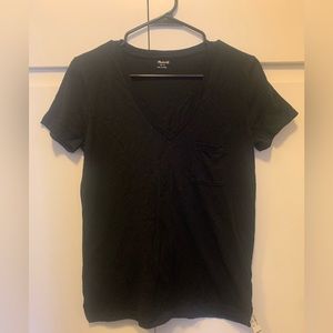 Madewell Black Cotton Slub Tee